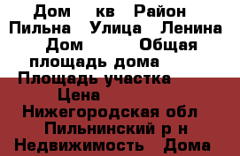 Дом 20 кв › Район ­ Пильна › Улица ­ Ленина › Дом ­ 114 › Общая площадь дома ­ 20 › Площадь участка ­ 13 › Цена ­ 850 000 - Нижегородская обл., Пильнинский р-н Недвижимость » Дома, коттеджи, дачи продажа   